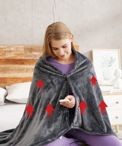 Winter Flannel Heated Blanket Cold Protection Body Warmer Usb Heated Warm Shawl Electric Heated Plush Blanket