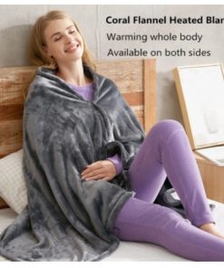 Winter Flannel Heated Blanket Cold Protection Body Warmer Usb Heated Warm Shawl Electric Heated Plush Blanket