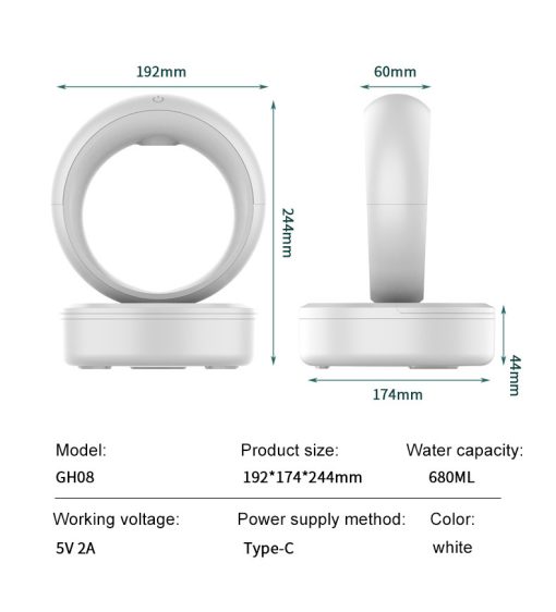 Anti-gravity Air Humidifier Mute Countercurrent Humidifier Levitating Water Drops Fogger Electric Humidifiers TurboTech Co 4