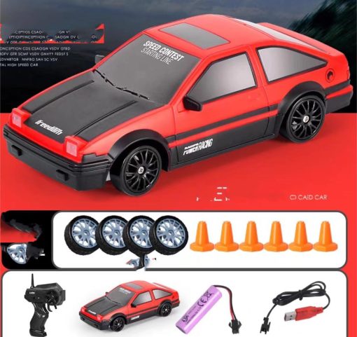 2.4G Drift Rc Car 4WD RC Drift Car Toy Remote Control GTR Model AE86 Vehicle Car RC Racing Car Toy For Children Christmas Gifts TurboTech Co 3