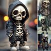 Halloween Cool Skeleton Figurines Halloween Skeleton Doll Resin Ornament Home Decor TurboTech Co