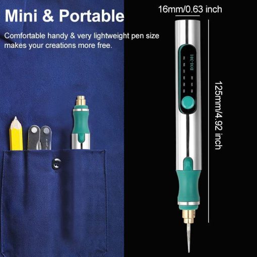 Electric Engraving Pen Charging Speed Adjustable Electric Grinder Mini Handheld Grinder TurboTech Co 6
