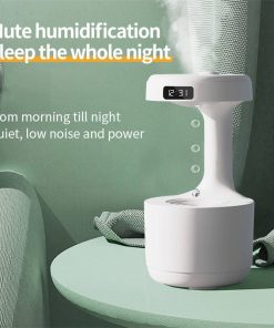 Bedroom Anti-Gravity Humidifier With Clock Water Drop Backflow Aroma Diffuser Large Capacity Office Bedroom Mute Heavy Fog Household Sprayer