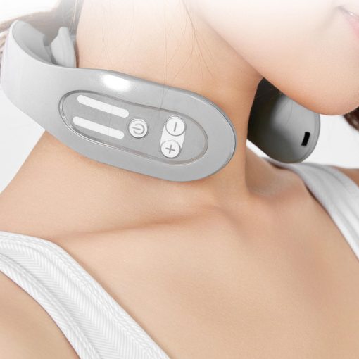 EMS Neck Acupoints Lymphvity Massager Device Intelligent Neck Massager With Heat Blue Hot Design TurboTech Co 7