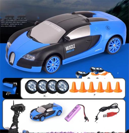 2.4G Drift Rc Car 4WD RC Drift Car Toy Remote Control GTR Model AE86 Vehicle Car RC Racing Car Toy For Children Christmas Gifts TurboTech Co 8