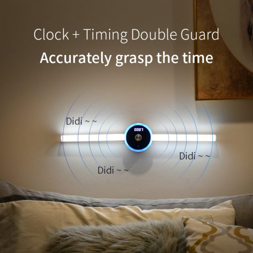 Smart Cabinet Light Clock Timing Sensor Removable LED Nightlight Wardrobe Manual Sweep Switch Light TurboTech Co 3