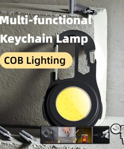 6 IN 1 Multi-functional Mini Keychain Lamp Super Bright Small Flashlight Aluminum Alloy Work Lamp