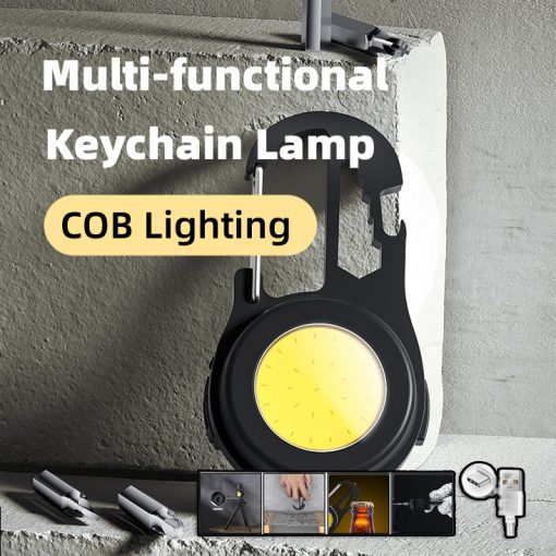 6 IN 1 Multi-functional Mini Keychain Lamp Super Bright Small Flashlight Aluminum Alloy Work Lamp TurboTech Co 3