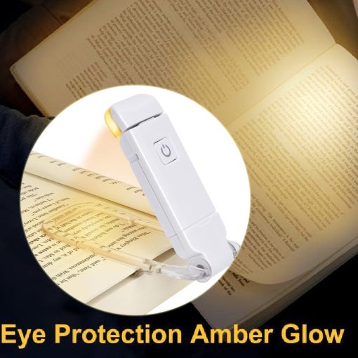 LED USB Rechargeable Book Reading Light Brightness Adjustable Eye Protection Clip Book Light Portable Bookmark Read Light TurboTech Co