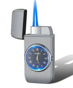 Multifunctional Flint Lighter Electronic Watch Cigarette Lighter Multi-purpose LED Flashing Light Gift