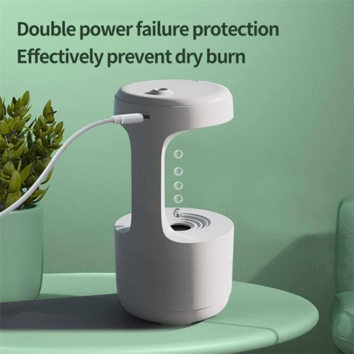 Bedroom Anti-Gravity Humidifier With Clock Water Drop Backflow Aroma Diffuser Large Capacity Office Bedroom Mute Heavy Fog Household Sprayer TurboTech Co 4