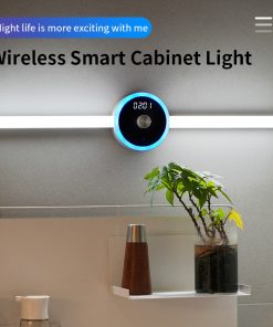 Smart Cabinet Light Clock Timing Sensor Removable LED Nightlight Wardrobe Manual Sweep Switch Light