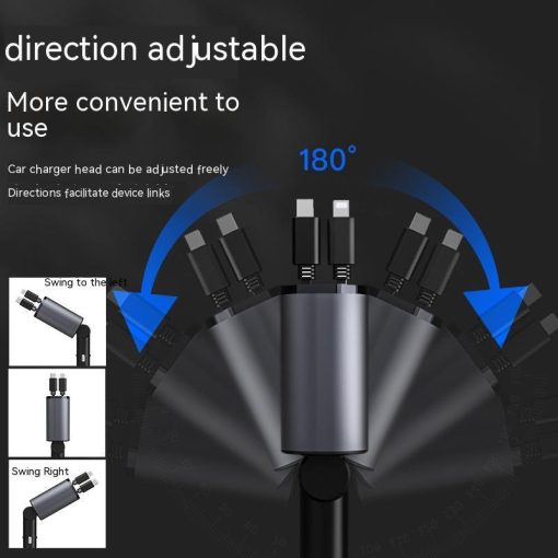 Metal Car Charger 100W Super Fast Charging Car Cigarette Lighter USB And TYPE-C Adapter TurboTech Co 3