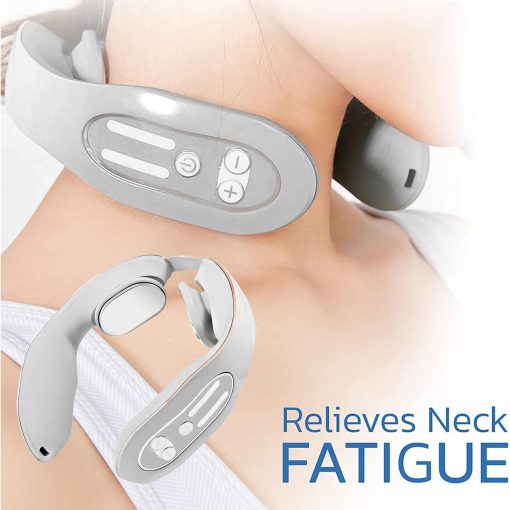 EMS Neck Acupoints Lymphvity Massager Device Intelligent Neck Massager With Heat Blue Hot Design TurboTech Co 3