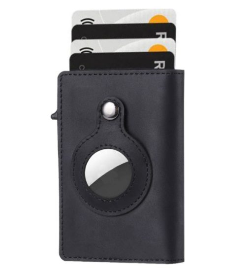 AirTag Wallet Anti Theft Bullet Card Bag Multi-functional Rfid Card Holder Men’s Leather Slim Wallets For Airtag Air Tag TurboTech Co 5