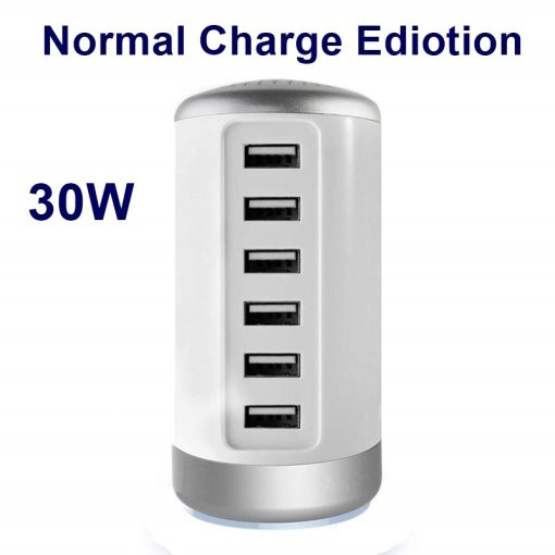 USB C Charging Station With 6Ports Mobile Phone Charger Multi-port Usb Cylindrical Charger TurboTech Co 5