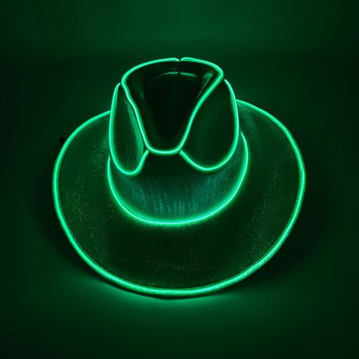 LED Wireless Hat Fluorescent Colorful Flashing Cowboy Hat TurboTech Co 6