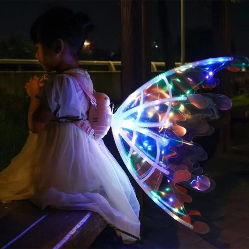 Electrical Butterfly Wings With Lights Glowing Shiny Dress Up Moving Fairy Wings For Birthday Wedding Christmas Halloween TurboTech Co 4