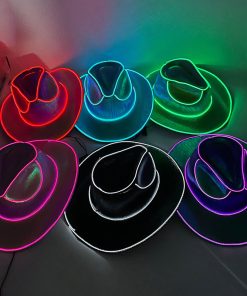 LED Wireless Hat Fluorescent Colorful Flashing Cowboy Hat