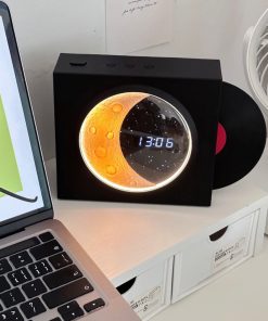 Moon Clock Bluetooth Speaker Vinyl Nostalgic High Volume Mini Room /Outdoor Audio