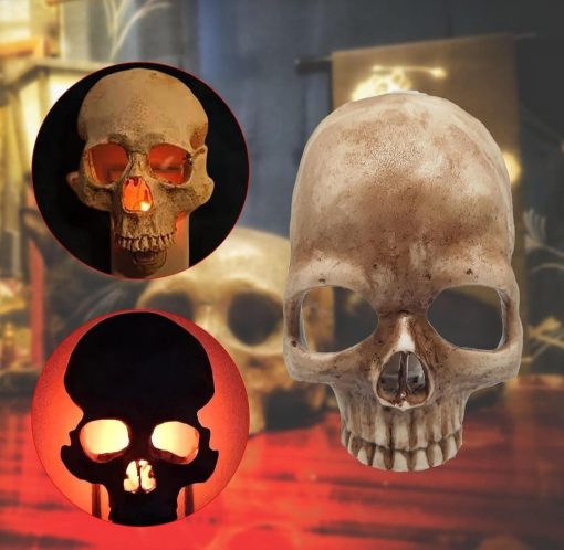 Gothic Skull Night Light Resin Lamp for Halloween Decor Decorative Light Skeleton Atmosphere Modulation TurboTech Co