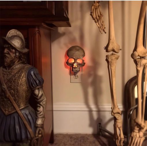 Gothic Skull Night Light Resin Lamp for Halloween Decor Decorative Light Skeleton Atmosphere Modulation TurboTech Co 3
