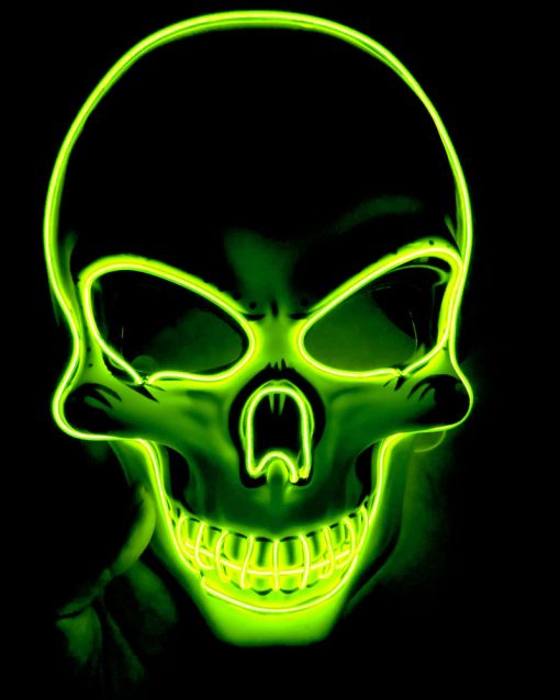 Halloween Skeleton Mask LED Glow Scary Mask TurboTech Co 4