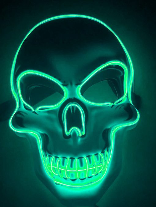 Halloween Skeleton Mask LED Glow Scary Mask TurboTech Co 3