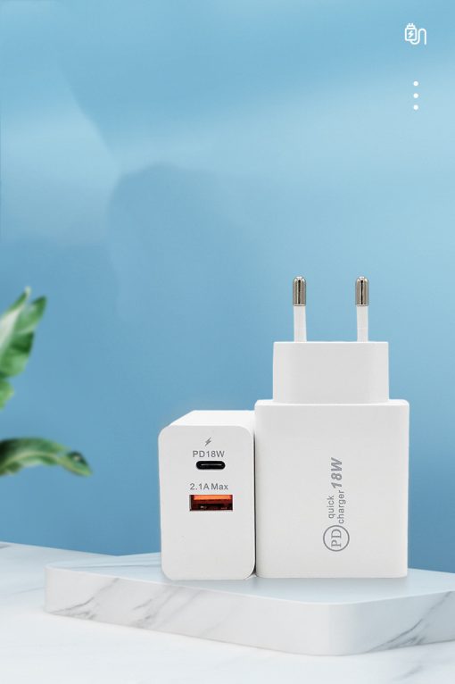 USB-C Fast Charge USB Type-C PD Charger Plug Fast Charging Adapter Wall Plug TurboTech Co 4