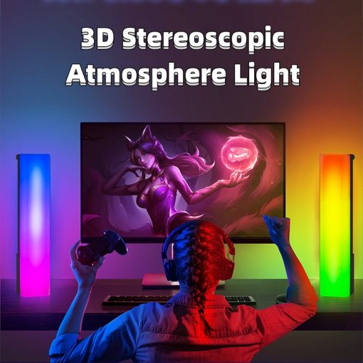 3D RGB Light Pick-up Table Top Ambiance Lamp Colorful Music Voice-activated Rhythm Light Home Decor For PC Game For Holiday Gifts TurboTech Co