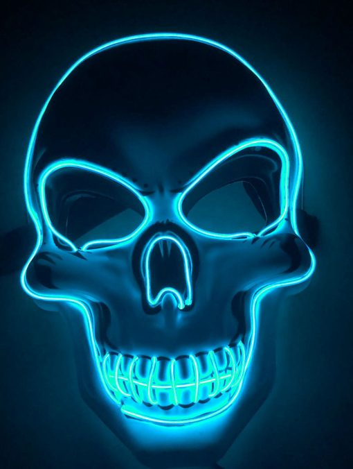 Halloween Skeleton Mask LED Glow Scary Mask TurboTech Co 5