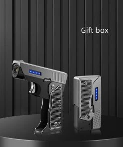 Gas-Electric Dual Flame Torch Lighter Windproof Direct Flame