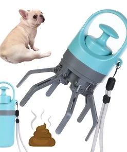Dog Pooper Scooper With Built-in Poop Bag Dispenser Eight-claw Shovel For Pet Toilet Picker Pet Products TurboTech Co