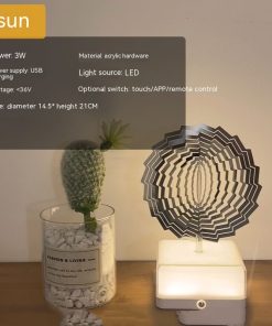 Creative Lamp Three-dimensional Rotating Ambience Light for Bedroom / Living Room TurboTech Co 2