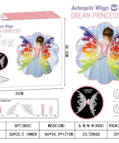 Electrical Butterfly Wings With Lights Glowing Shiny Dress Up Moving Fairy Wings For Birthday Wedding Christmas Halloween