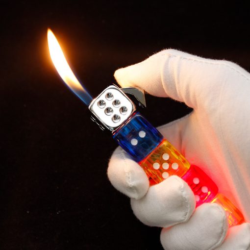 Dual Electric Lighter Flame Creative Dice Inflatable Cigarette Camping Lighter TurboTech Co