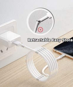 Magnetic Fast Charging Cable For Type-c Retractable Magic Rope Magnetic Absorption Data Cable TPE Easy Storage