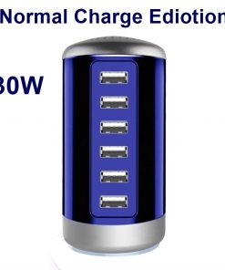 USB C Charging Station With 6Ports Mobile Phone Charger Multi-port Usb Cylindrical Charger