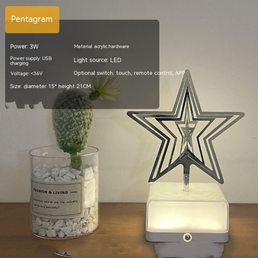 Creative Lamp Three-dimensional Rotating Ambience Light for Bedroom / Living Room - Image 10