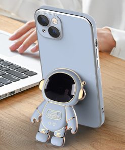 3D Astronaut Phone Case Anti-Drop Electroplating Bracket For iPhone 12/13/14/XR/X/ TurboTech Co 2