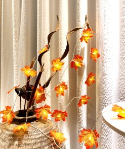Maple Leaf Light String Fake Autumn
Leaves LED Fairylights Garland for Halloween Thanksgiving Party Home Decoration