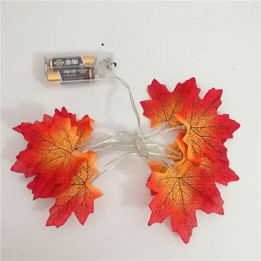 Maple Leaf Light String Fake Autumn
Leaves LED Fairylights Garland for Halloween Thanksgiving Party Home Decoration TurboTech Co 6