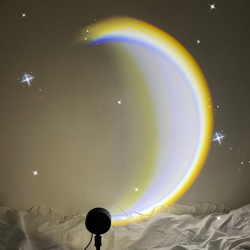 USB Moon Lamp LED Rainbow Neon Night Light INS Sunset Projector  Wall Atmosphere Lighting For Bedroom Home Decor TurboTech Co 5