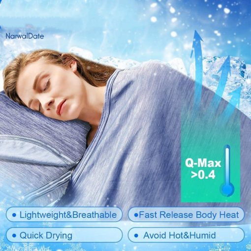 Cooling Blanket Fiber Absorb Heat Comforter Washable Cover for Hot Sleepers and Summer TurboTech Co 6