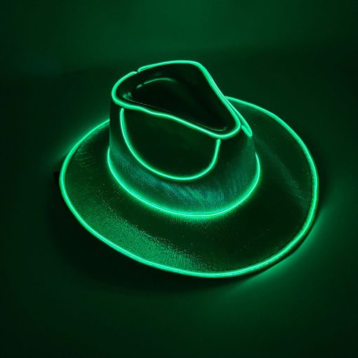 LED Wireless Hat Fluorescent Colorful Flashing Cowboy Hat TurboTech Co 10