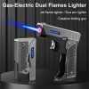 Gas-Electric Dual Flame Torch Lighter Windproof Direct Flame TurboTech Co