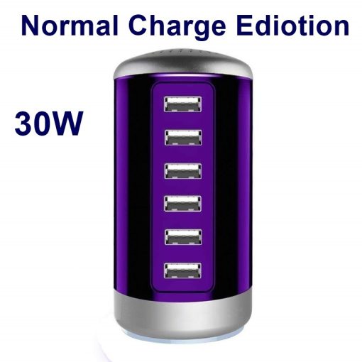 USB C Charging Station With 6Ports Mobile Phone Charger Multi-port Usb Cylindrical Charger TurboTech Co 6