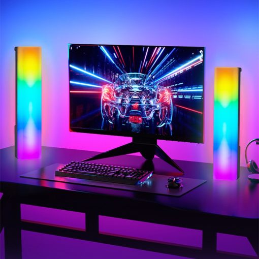 3D RGB Light Pick-up Table Top Ambiance Lamp Colorful Music Voice-activated Rhythm Light Home Decor For PC Game For Holiday Gifts TurboTech Co 2
