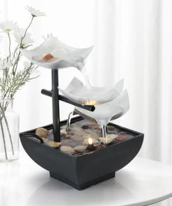 Home Decoration Flowing Water With Rocks Ornaments Table / Desktop Fountain Crafts For Home creative living-room Decor TurboTech Co