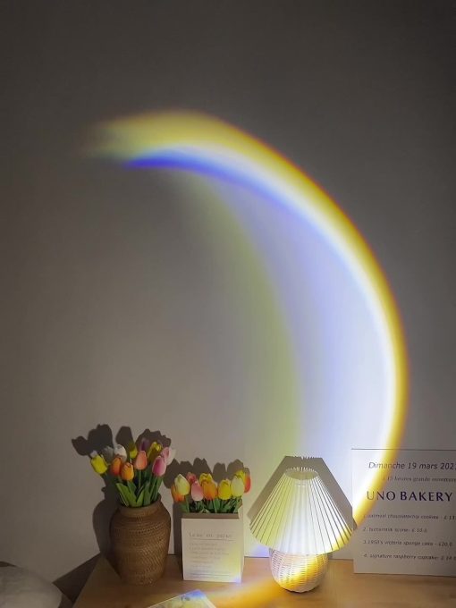 USB Moon Lamp LED Rainbow Neon Night Light INS Sunset Projector  Wall Atmosphere Lighting For Bedroom Home Decor TurboTech Co 3